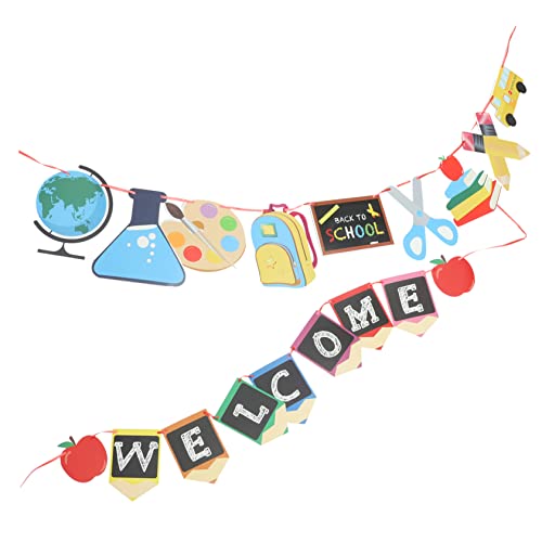 Levemolo Willkommen Banner Schulanfang Deko Party Pull Flag Klassenzimmer Dekoration Hängend für Einschulungsfeier und Rückkehr zur Schule Levemolo Willkommen Banner Schulanfang Deko Party Pull Flag Klassenzimmer Dekoration Hängend für Einschulungsfeier und Rückkehr zur Schule von Levemolo