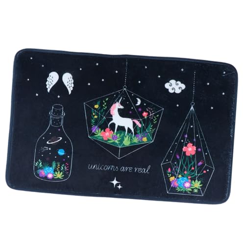 Levemolo rutschfeste Polyester Fußmatte mit Cartoon Einhorn Motiv Weiche Rutsch Eingangsmatte für Badezimmer Wohnzimmer Küche Atmungsaktiv und Pflegeleicht Levemolo rutschfeste Polyester Fußmatte mit Cartoon Einhorn Motiv Weiche Rutsch Eingangsmatte für Badezimmer Wohnzimmer Küche Atmungsaktiv und Pflegeleicht von Levemolo