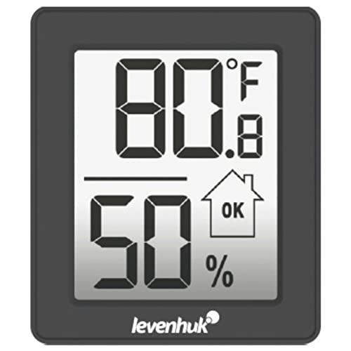 Levenhuk Wezzer Base L10 Drahtloses Digitales Thermohygrometer mit Integriertem LCD-Display von Levenhuk