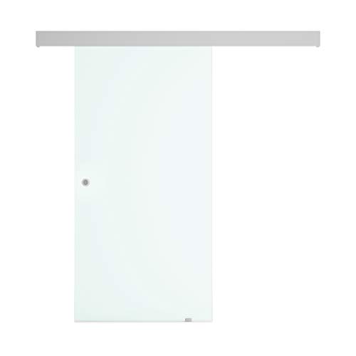 SoftClose Glasschiebetür 1025x2175 mm Klarglas Levidor® EasySlide-System komplett Laufschiene und Muschelgriffen Schiebetür aus Glas für Innenbereich ESG-Sicherheitsglas in sehr hochwertiger Qualität von Levidor EasySlide Glasschiebetür by Glaslager.de