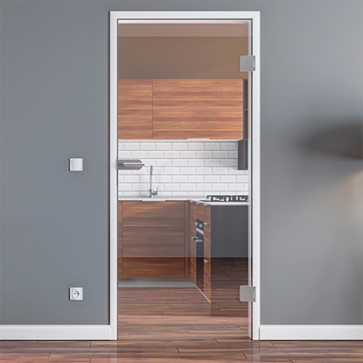 Levidor Glastür 83,4 x 197,2 cm Klarglas Office/Studio DIN-Rechts von Levidor