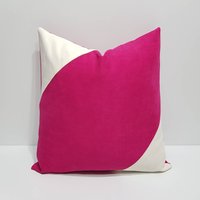 Kissenbezug Dunkel Pink, Rosa Weiß, Rosa, Moderne Sofakissen, Bettkissenbezug, Großer von LevilDesigns