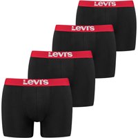 Levis Boxershorts, (Packung, 4 St.), LEVIS MEN SOLID BASIC BOXER BRIEF ORG CO 4P ECOM von Levis