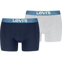 Levis Boxershorts "LEVIS MEN MEL WB BOXER BRIEF ORG CO 2P", (2er Pack), mit breitem Logobund von Levis
