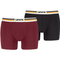 Levis Boxershorts "LEVIS MEN PL SPW LOGO BOXER BRIEF ORG 2P", (2er Pack), mit breitem Logobund von Levis