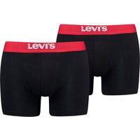 Levis Boxershorts "LEVIS MEN SLD BASC BOXER BRIEF ORG CO 2P", (Packung, 2er Pack), mit breitem Logobund von Levis
