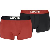 Levis Boxershorts "LEVIS MEN PL SPW LOGO BOXER BRIEF ORG 2P", (2er Pack), mit breitem Logobund von Levis