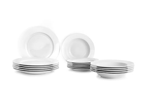 18-teiliges Küchen-Set, weiß, hergestellt aus strapazierfähigem Material, ideal für die Zubereitung und das Servieren von Lebensmitteln mit Stil. von Levitantes