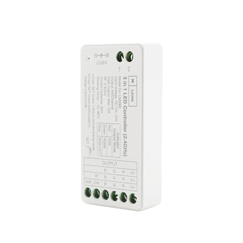 Controller: LED-Dimmer RGB/RGBW/RGB+CCT, 12 V, 24 V, Maße 75 x 36 x 17 mm, ermöglicht Kontrolle von Farben und Helligkeit von Levitantes