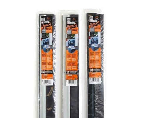 Garagentor-Zugluftstopper, schwarz, 2 x 1,5 m, schallabsorbierend, verhindert Zugluft und Feuchtigkeit, ideal zum Abdichten von Räumen. von Levitantes