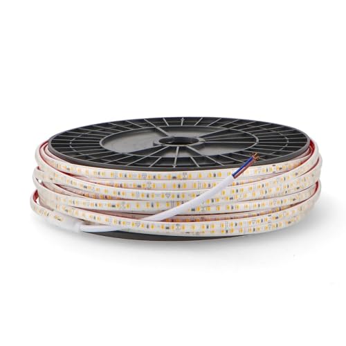 LED-Streifen, 220V AC SMD2835, 10W/m, Länge 50m, 850lm/m, 3000K, IP65, transparente Materialien, ideal für Innen- und Außenbeleuchtung* LED-Streifen, 220V AC SMD2835, 10W/m, Länge 50m, 850lm/m, 3000K, IP65, transparente Materialien, ideal für Innen- und Außenbeleuchtung* von Levitantes