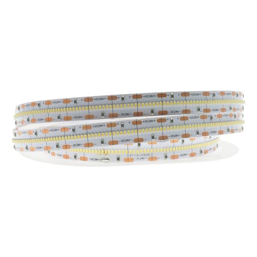 LED-Streifen, 24 V, 5 Meter mit 560 LEDs/m, 1700 lm, 3000 K, weißes PCB, ideal für dekorative und funktionale Beleuchtung LED-Streifen, 24 V, 5 Meter mit 560 LEDs/m, 1700 lm, 3000 K, weißes PCB, ideal für dekorative und funktionale Beleuchtung von Levitantes