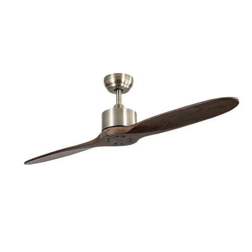 Levitantes DC-Ventilator, 2 Flügel aus Eiche, ohne Licht, 5 Geschwindigkeiten, Fernbedienung, Timer, ideal zum Auffrischen von Räumen und zur Verbesserung der Luftzirkulation. von Levitantes
