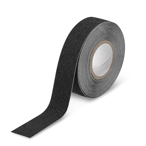 Levitantes Rutschfestes Klebeband, 25 mm x 5 m, schwarz, ideal zur Verbesserung der Sicherheit und Verhinderung von Stürzen auf rutschigen Oberflächen. von Levitantes