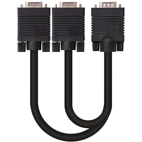 Levitantes SVGA HDB15 Verzweigungskabel zum Verdoppeln des Ausgangssignals, Kabel M-2XHDB15 H schwarz 45 cm von Levitantes