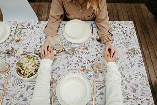 Levitantes Schmutzabweisende Wachstuch-Tischdecke, 1 m, 140 cm breit, ideal zum Essen und zum Schutz der Oberflächen vor Flecken und verschütteten Flüssigkeiten. von Levitantes
