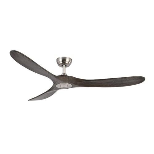 Levitantes Ventilator DC Marin Nickel 3 Flügel Eiche ohne Licht 6 Geschwindigkeitsstufen Fernbedienung Timer 152d 24 von Levitantes