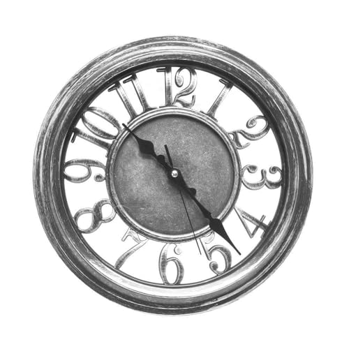 Levitantes Wanduhr - Modernes Design in Schwarz und Silber, Durchmesser 33 cm, kontinuierliches Uhrwerk für Präzision und Eleganz in Ihrem Raum von Levitantes