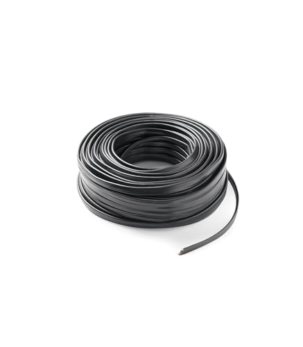 Rechteckiges Kabel, 5 x 11 mm, 2 x 2,5 mm², Widerstand 1 KN, schwarz, ideal für elektrische Verbindungen und Anwendungen mit hoher Festigkeit. von Levitantes