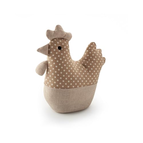 Türstopper aus Textil, 1 kg, Beige, Hühner-Design, ideal zum Halten von Türen und zur Vermeidung von Stößen. von Levitantes