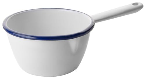 levitantes Konische Kasserolle, emailliert, 12 cm, weiß, ideal zum Kochen von Weiden und Erhitzen kleiner Flüssigkeiten. von Levitantes