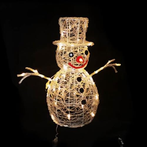 levitantes Schneemann, Deko, Acryl, niedrige Spannung, warmweißes Licht, 120 cm hoch, ideal für die Beleuchtung von Weihnachtsräumen von Levitantes