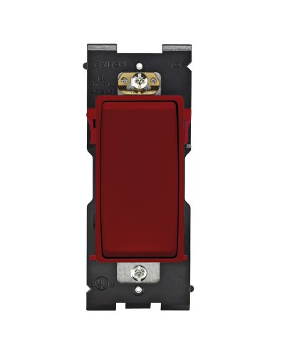 Leviton RE151-RE Renu-Schalter für einpolige Anwendungen, 15 A-120/277 VAC, Rot Delicious von Leviton