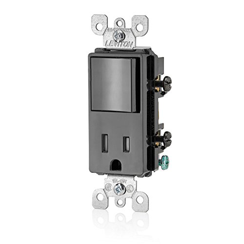 Leviton T5625-E Decora Combination Switch and Tamper-Resistant Receptacle, Black by Leviton von Leviton