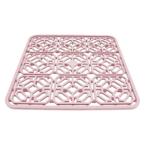 Levkitch Abtropfmatte Geschirr,Silikon Spülbeckenmatte,Spülmatte für Spülbecken Hitzebeständig und Rutschfest Abtropfmatte für Küche Narbeitsplatte (Rosa, 30*30*1.2cm) von Levkitch