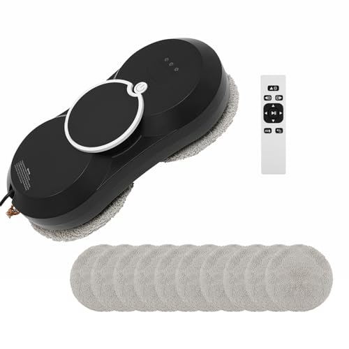 Levkitch Fensterputzroboter 2800Pa, Fensterputzer Elektrisch Automatischer Fensterroboter mit Sprühwasserdesign Fensterreiniger Roboter mit Intelligenter Navigation Fernbedienung 10 Tüchern (Schwarz) Levkitch Fensterputzroboter 2800Pa, Fensterputzer Elektrisch Automatischer Fensterroboter mit Sprühwasserdesign Fensterreiniger Roboter mit Intelligenter Navigation Fernbedienung 10 Tüchern (Schwarz) von Levkitch