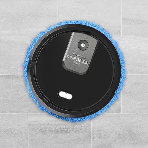 Levkitch Nass/Trocken 2 in 1 Saugroboter mit Wischfunktion,360° Rundum Wischmaschine Automatische Moppreinigung Wischroboter,10000rpm,Wischen&Sprühen,Kehrfläche: Ca. 60m²/645.83ft² (Schwarz) von Levkitch
