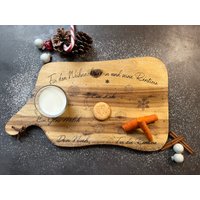 Weihnachten | Frühstücksbrett Weihnachtsbrett Weihnachtsmann Personalisiert von LevlyDesigns