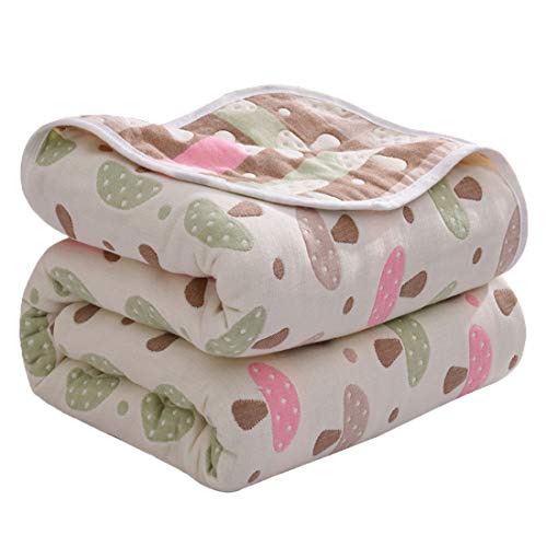 Levoberg Decke Baby Baumwolle, extra weich und groß, 100% Baumwolle, 6-lagig, Babydecke, Einschlagdecke, Kinderwagendecke, Erstlingsdecke, Kinderdecke, 120 x 150cm von Levoberg