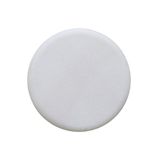 Levoberg Hocker Bezug Schutzbezug für Rundhocker aus Kunstleder rund Bar Bezug Sitz Kissen (30cm, Weiß) von Levoberg