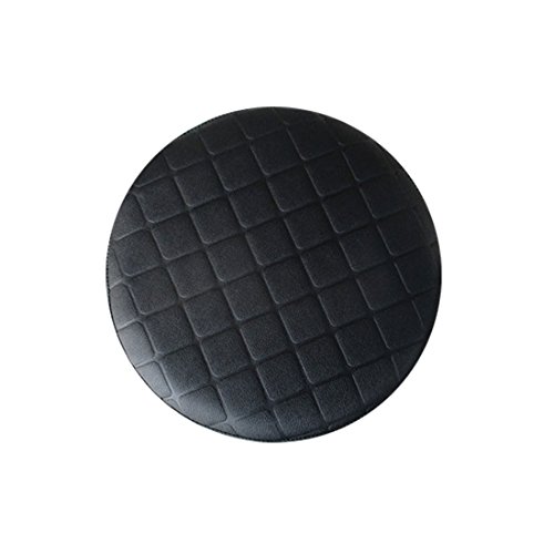 Levoberg Hocker Bezug wasserdicht Hockerbezug rund Stretch aus Kunstleder rund Bar Bezug Sitz Kissen Schwarz Durchmesser 35cm von Levoberg