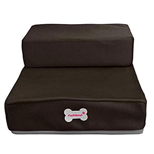 Levoberg Hundetreppe für kleine Hunde Kaffee, Haustiertreppe Stufen für Hunde und Katzen Hundetreppe für Bett von Levoberg