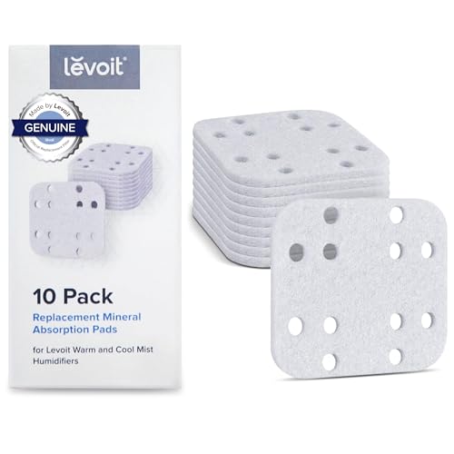 Levoit LUH-MAP-WEU 10 Pack Entkalker Pads für Luftbefeuchter mit Warmem und Kaltem Nebel, OasisMist 450S 600HH & LV 600S, weiß von Levoit