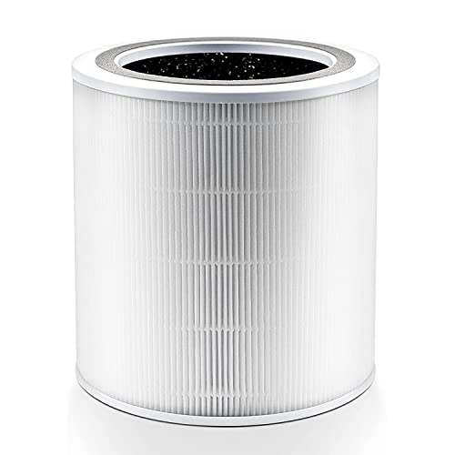 LEVOIT 3-IN-1 HEPA-Ersatzfilter für Luftreiniger Core 400S, HEPA-Filter, hocheffizienter Aktivkohlefilter und Vorfilter, Luftfilter gegen 99.97% Allergene Staub Pollen Rauch, Core 400S-RF von Levoit