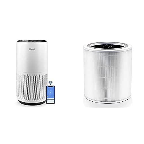 LEVOIT Luftreiniger Smart Air Purifier mit Luftqualitätssensor und Alexa + LEVOIT Ersatzfilter für Luftreiniger Core 400S von Levoit