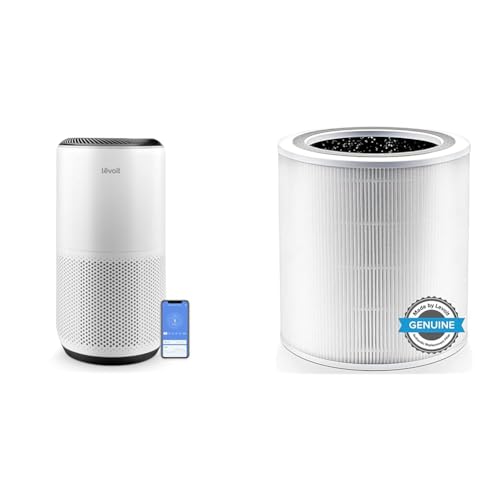 LEVOIT Luftreiniger Smart Air Purifier mit Luftqualitätssensor und Alexa + LEVOIT Ersatzfilter für Luftreiniger Core 400S von Levoit