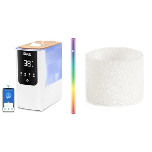 LEVOIT Smart Luftbefeuchter, Warm-/Kalter Nebel max 550 ml/h & Luftbefeuchter Ersatzfilter Fängt feine Partikel im Wassertank auf LEVOIT Smart Luftbefeuchter, Warm-/Kalter Nebel max 550 ml/h & Luftbefeuchter Ersatzfilter Fängt feine Partikel im Wassertank auf von Levoit