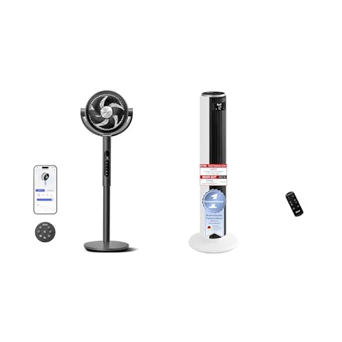 Levoit 20 dB Floor Fan with Intelligent Control via App and Alexa, 30 m, 2465 m³/h, 4 Modes, 12 Levels 20 dB Quiet Tower Fan, 4 Modes, 12 Levels, 12 Hours Timer, 26 W, 2-Step Installation Levoit 20 dB Floor Fan with Intelligent Control via App and Alexa, 30 m, 2465 m³/h, 4 Modes, 12 Levels 20 dB Quiet Tower Fan, 4 Modes, 12 Levels, 12 Hours Timer, 26 W, 2-Step Installation von Levoit
