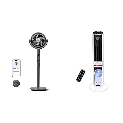 Levoit 20 dB Floor Fan with Intelligent Control via App and Alexa, 30 m, 2465 m³/h Tower Fan with Advanced Sleep Mode, Fan Quiet 12 Hour Timer 4 Modes 5 Speeds Automatic Operation with Sensor von Levoit