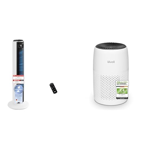 Levoit 20dB sehr leiser Turmventilator, 26W Ventilator mit DC Motor+Core Mini - Aroma Luftreiniger Levoit 20dB sehr leiser Turmventilator, 26W Ventilator mit DC Motor+Core Mini - Aroma Luftreiniger von Levoit