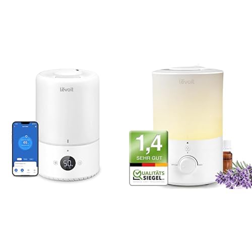 Levoit 3L Top Fill Luftbefeuchter, 360° Drehbare Düse Cool Mist Humidifier + Levoit Top-Fill Luftbefeuchter 3L mit Nachtlicht, 360°Drehbare Düse von Levoit