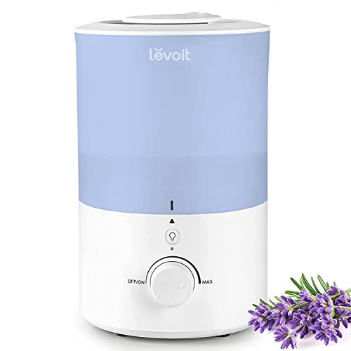 Levoit Top-Fill Luftbefeuchter 3L mit Nachtlicht, Spülmaschinenfest, 360° Drehbare Dampfdüsen, 25Std. Laufzeit, BPA-Frei Duft-Diffusor, 28dB Superleise für Schlafzimmer Pflanzen, Blau von Levoit