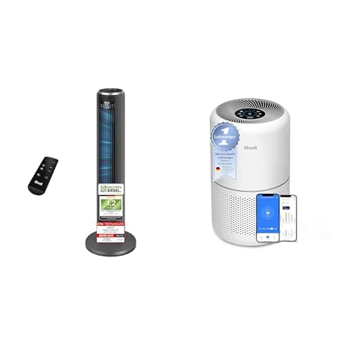 Levoit Turmventilator & Luftreiniger Set – Leise Kühlung & 99,97 % HEPA-Filterung – 22 dB Schlafmodus, Auto-Modus, Fernbedienung, 12 h Timer, ideal für Allergiker & Schlafzimmer Levoit Turmventilator & Luftreiniger Set – Leise Kühlung & 99,97 % HEPA-Filterung – 22 dB Schlafmodus, Auto-Modus, Fernbedienung, 12 h Timer, ideal für Allergiker & Schlafzimmer von Levoit