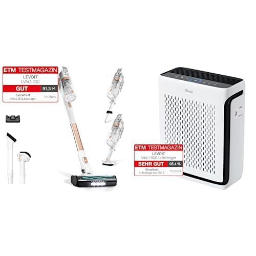 Levoit kabelloser Akku-Staubsauger LVAC-200 Golden HEPA Luftreiniger Allergiker Vital 100s von Levoit