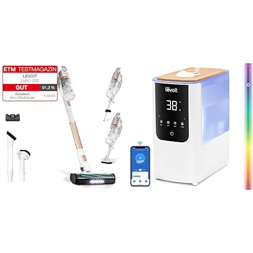 Levoit kabelloser Akku-Staubsauger LVAC-200 Golden Smart Luftbefeuchter Oasismist 450s von Levoit