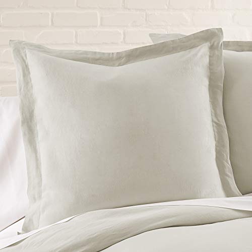 Levtex Home - 100 % Leinen – Euro-Kissenbezug – gewaschenes Leinen in Natur – Sham Größe (66 x 66 cm) von Levtex Home
